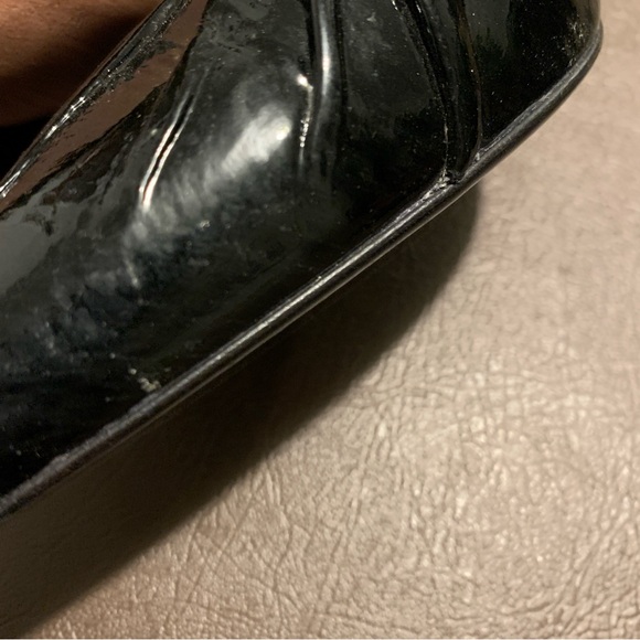 Vintage Prada Patent Leather Pointy Toed Heels Prada Pumps Made in Italy Sz 38.5 - Picture 4 of 16